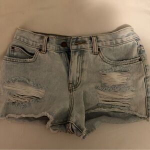 Billabong light wash jean shorts
